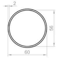 Алюминиевая труба круглая 60x2 анодированная