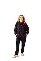 Чорний жіночий спортивний костюм з принтом Оверсайз S-2XL