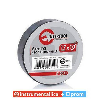 Стрічка ізоляційна 0.15 мм х 17 мм х 10 м чорна IT-0011 Intertool