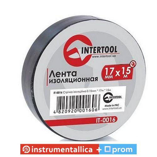 Стрічка ізоляційна 0.15 mm х 17 mm х 15 m чорна IT-0016 Intertool