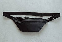 Поясная сумка из экокожи Staff black leather