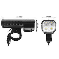 Велосипедный фонарь велофара с сигналом аккумуляторный FY-336 Power Bank выносная кнопка 8 режимов мощный свет, фото 4