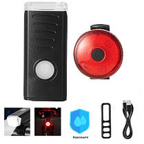 Велофонар BSK-1133-XPG, STOP-3SMD (red), Li-Ion акум., ЗП microUSB, Box, фото 2