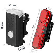 Велоліхтар BSK-HY027-XPG, STOP-5SMD (red), Li-Ion акум., ЗП microUSB, Box, фото 3