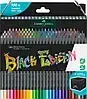 Карандаши цветные Faber-Castell Black Edition colour pencils 100 цветов трехгранные черное дерево, 116450