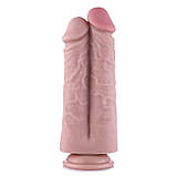 Подвійний дилдо для секс-машин Hismith 8.5″ Two Cocks One Hole Silicone Dildo, фото 4