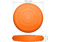 Балансировочная массажная подушка гладкая EasyFit Balance Cushion Синий Оранжевый