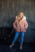 Жіночий кожушок зі штучного хутра S-XL