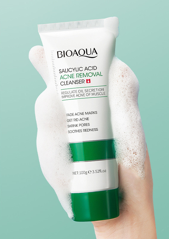 Гель-пінка для вмивання із саліциловою кислотою Bioaqua Salicylic Acid Acne Removal Cleanser, 100 г, фото 1