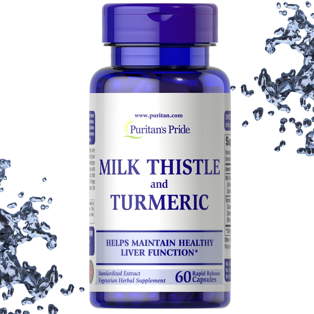 Екстракт розторопші + Куркума Puritan's Milk Milk Thistle and Turmeric, 60 капсул