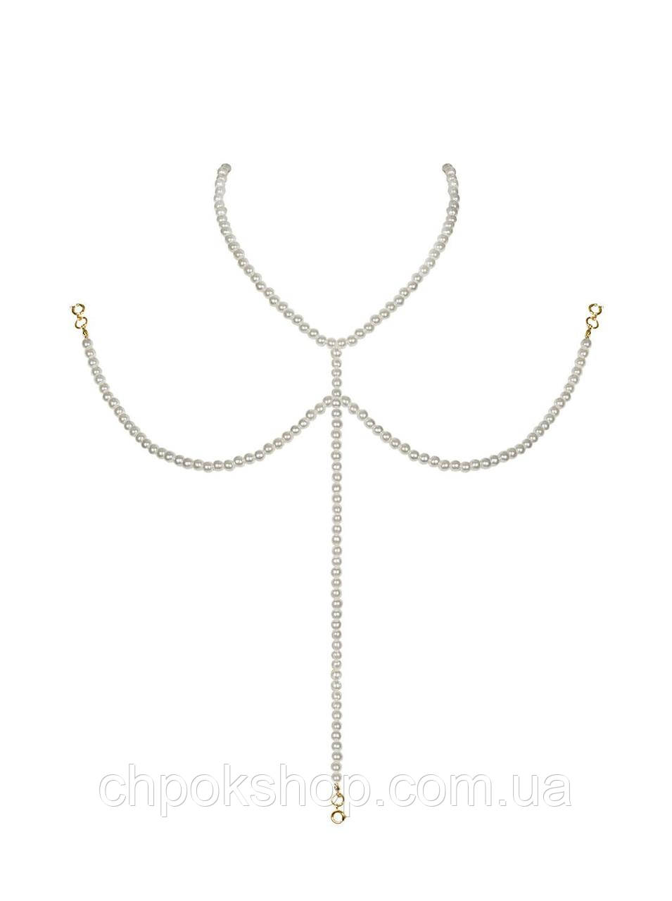 Прикраса ланцюжок на тіло перлини Obsessive A757 necklace pearl