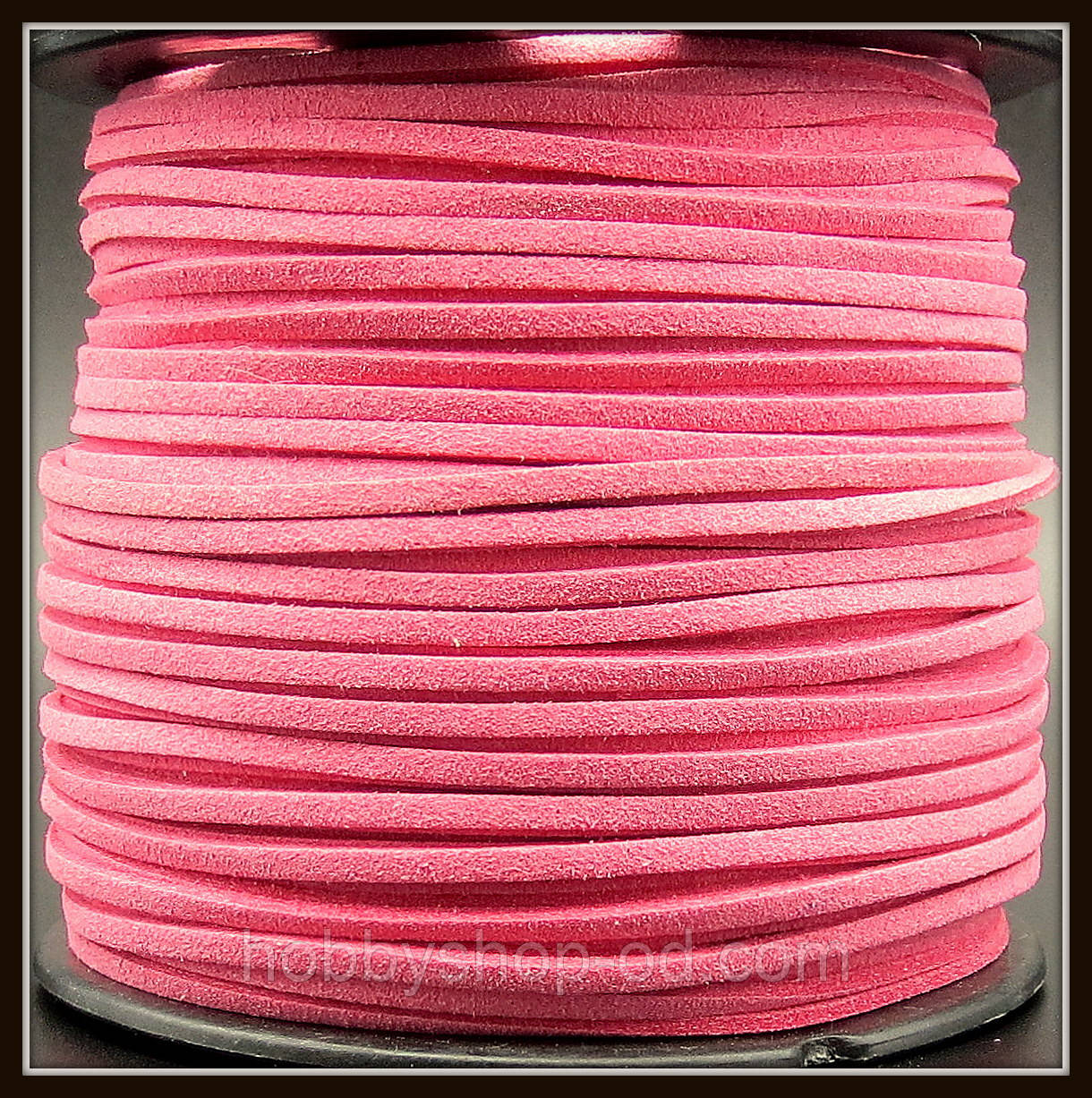 Шнур замшевий 3 мм, колір рожевий