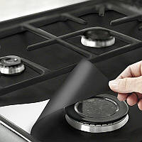 Антипригарний килимок для газових плит Unique Reusable Gas Range Protector Black