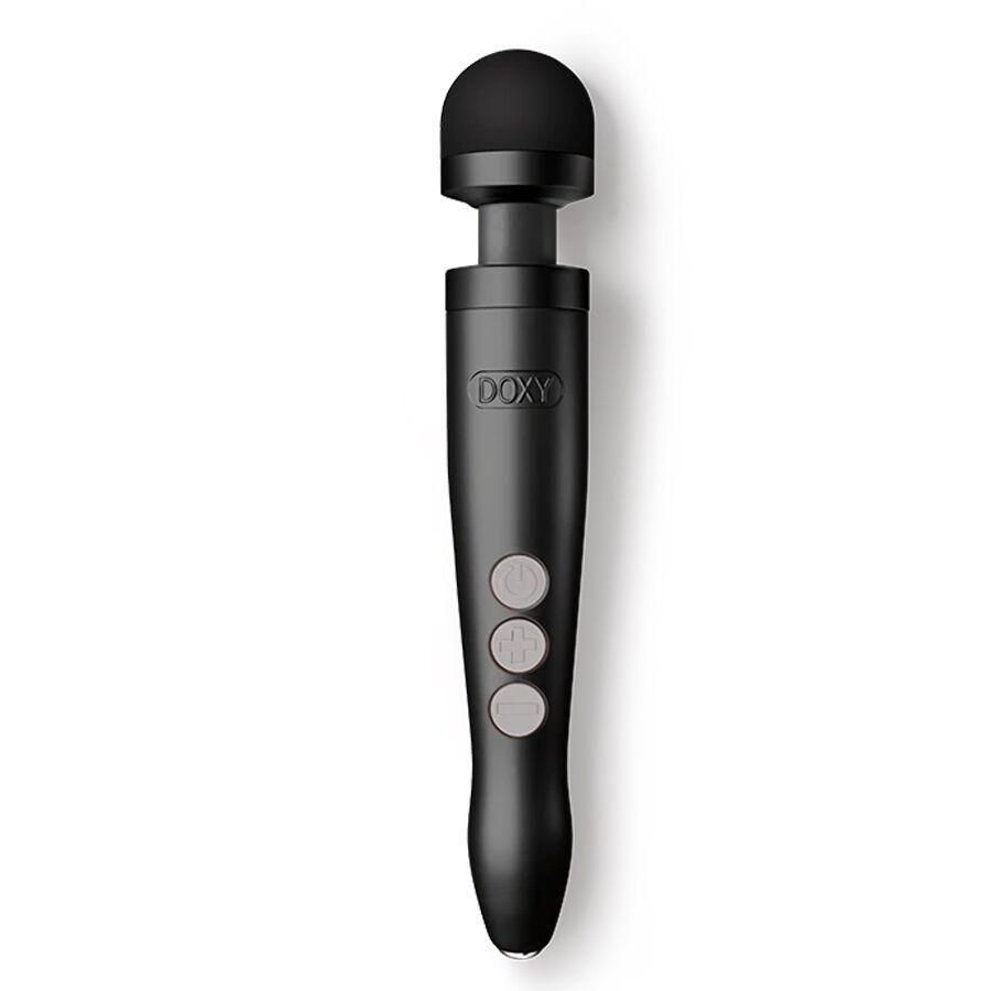 Вібромасажер DOXY Die Cast 3R - Matte Black, дуже потужний, перезаряджуваний, металевий корпус 18+