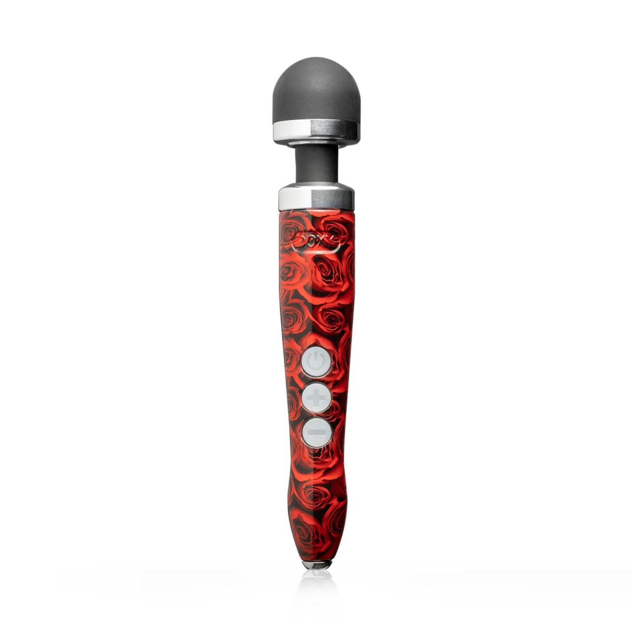 Вібромасажер DOXY Die Cast 3R - ROSE PATTERN, дуже потужний, перезаряджуваний, металевий корпус 18+, фото 1