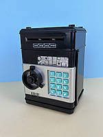 У Нас: Электронная копилка Сейф банкомат, с кодовым замком и купюроприемником "класическая" чёрная -OK