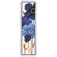 Голубой анемон Набор для вышивания крестом (закладка) Vervaco PN-0144264