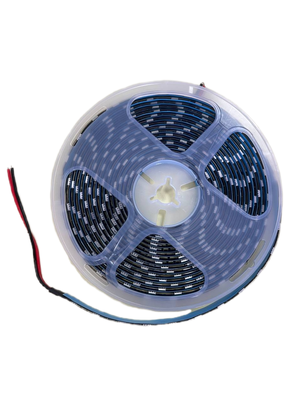 Світлодіодна LED стрічка 5m, на діодах 5050 SMD White 60led/m, 12V IP65, на чорній підкладці, фото 1