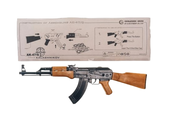 Купить Игрушечный Автомат Калашникова АК47 на пистонах Golden Gun, цена ...
