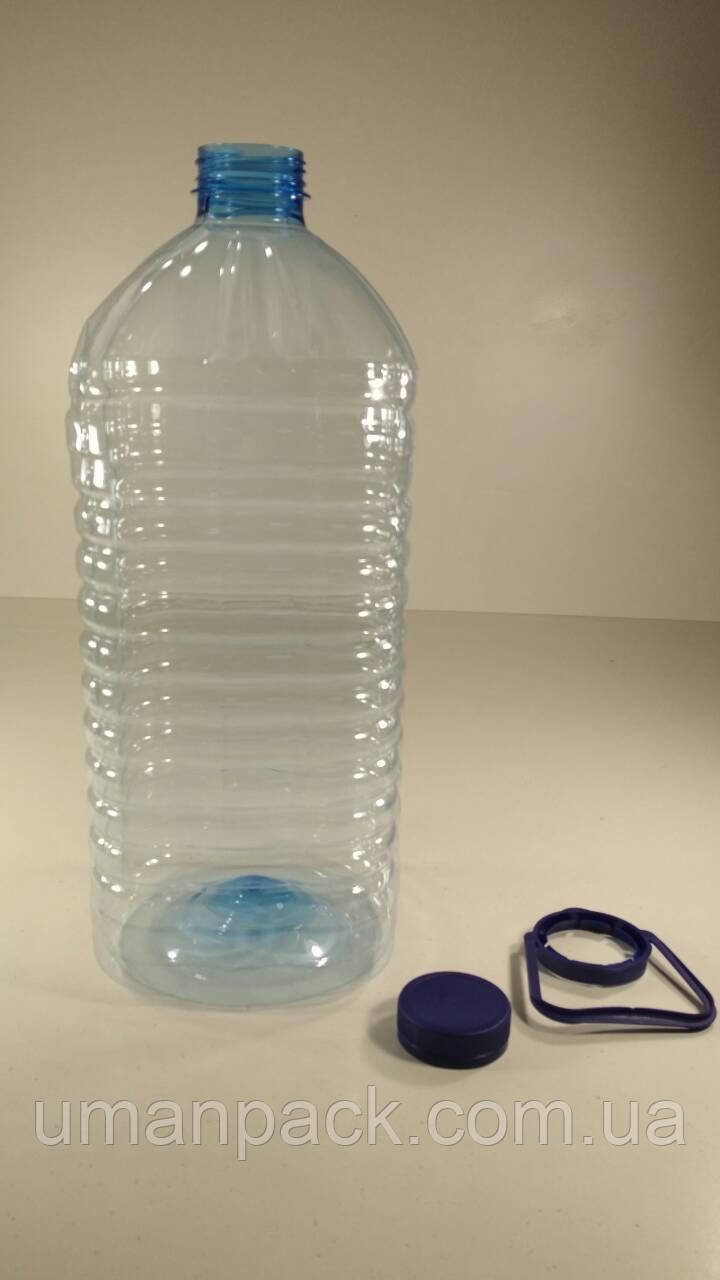 Пластикова пляшка ПЕТ 5,0 л. прозора з кришкою (40 шт.)