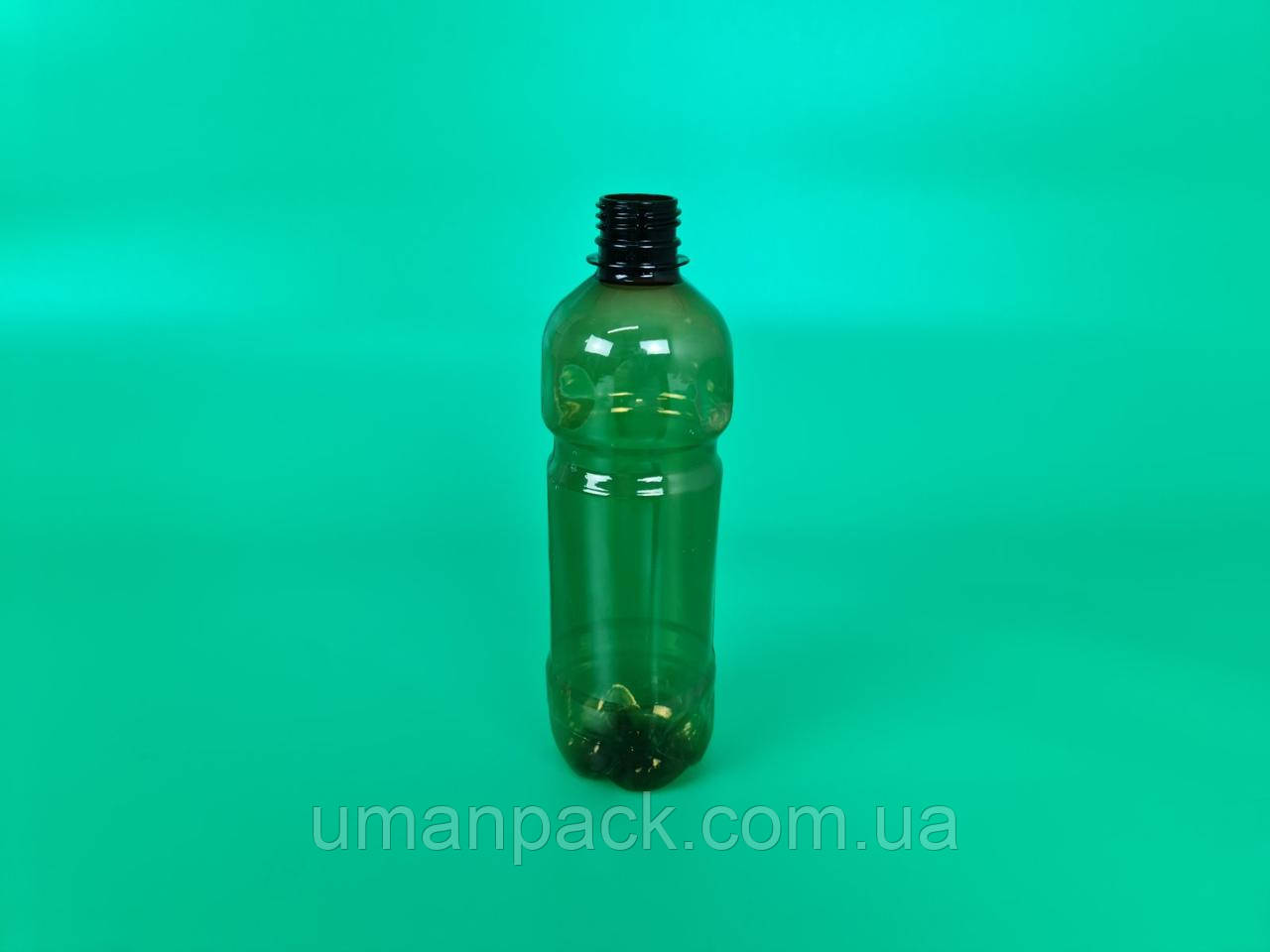 Пляшка ПЕТ пластикова харчова 0,5 л коричнева з кришкою СБ (120 шт.)
