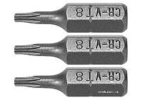 Насадка викруткова STHOR : TORX T8 x 25 мм, HEX 1/4", Cr-V, 3 шт (DW)