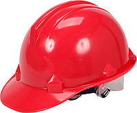 Каска для захисту голови VOREL червона з матеріалу HDPE [30]