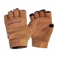 Тактические безпалые перчатки/ Перчатки для военных Pentagon Duty Mechanic/ Армейские защитные перчатки/Койот
