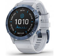 Garmin Fenix 6 Pro Solar Edition Mineral Blue with Whitestone Band (Open Box)