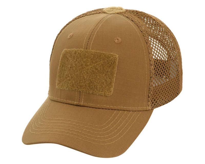 Кепка дихаюча, тактична літня бейсболка M-Tac Vent plus velcro Flex RipStop - Coyote Brown