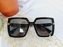 Стильні сонцезахисні окуляри жіночі 2023 в квадратній оправі, Чорні
