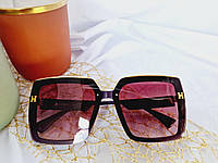 Стильные солнцезащитные очки женские ХЕРМЕС 2023 в квадратной оправе, Красные