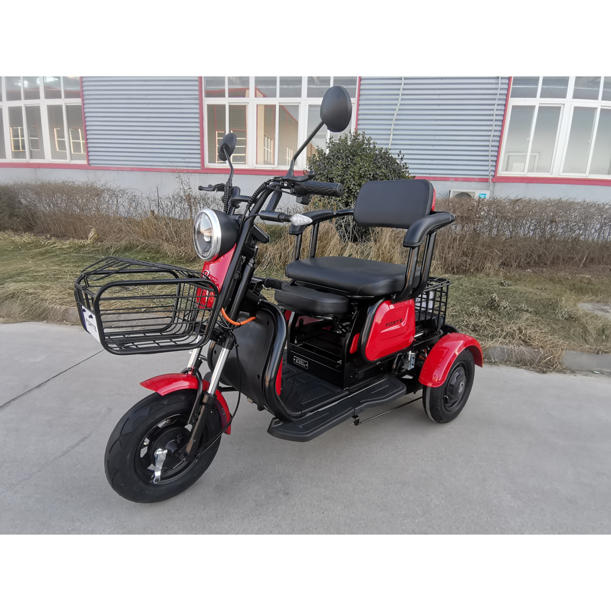 Електротрайк Електроскутер триколісний FORTE FAMILY 500W Червоний Форте