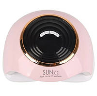 Лампа для маникюра SUN C2 с таймером и дисплеем, 288 Вт., розовая