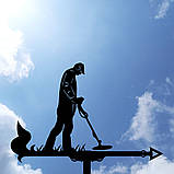 Флюгер Кладошукач, Камрад, флюгер на дах з металу 2 мм., фото 8