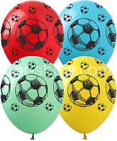 Латексные воздушные шары Show футбольные мячи микс, 12" 30 см, 10 шт