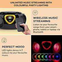Бумбокс з квітингузкою Б/У Auna Roadie Boombox CD USB MP3 радіо AM/FM Bluetooth 2.1, Німеччина, фото 3