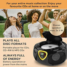 Бумбокс з квітингузкою Б/У Auna Roadie Boombox CD USB MP3 радіо AM/FM Bluetooth 2.1, Німеччина, фото 2