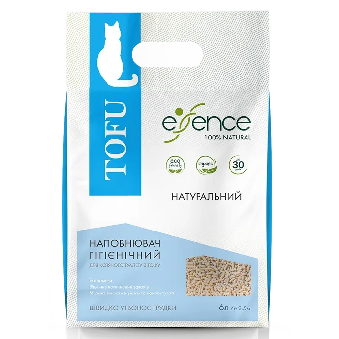 Essence Tofu наповнювач для котячого туалету 6 л (без запаху)