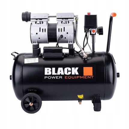 Безмасляний компресор для гаража Black 12860 24л 8 бар поршневий компресор для фарбування безоливний, фото 1