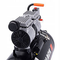 Безмасляний компресор для гаража Black 12860 24л 8 бар поршневий компресор для фарбування безоливний, фото 3