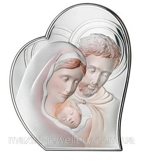 Срібна ікона "Свята Родина"