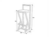 Барний стілець "№1"з дерева і металу в білому кольорі, фото 9