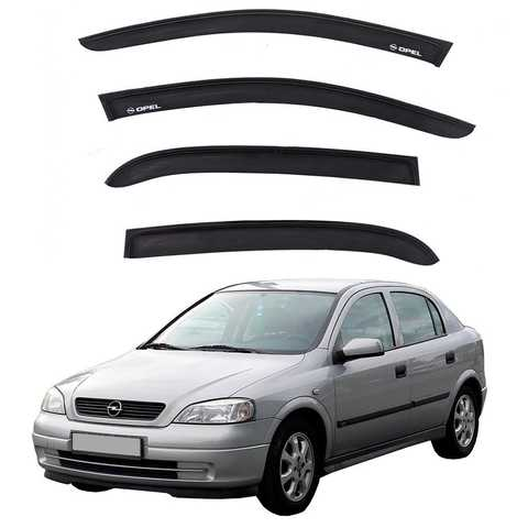 Дефлектори вікон вітровики для Opel Astra G 1998-2009 Седан/Гетчбек Скотч 3M AV-Tuning