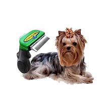 Фурмінатор для маленьких собак з довгою шерстю FURminator Long Hair Small Dog deShedding 4 з кнопкою