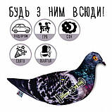 М'яка іграшка  "Голуб Валера з Джавеліном" 30см,подушка-антистрес, іграшка птах голуб, фото 6