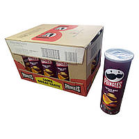 Упаковка чипсов "Pringles" ORIGINAL / Texas Bbq Sauce, барбекю 165гр.*19шт.