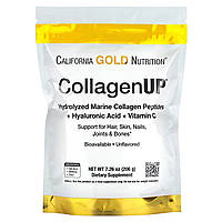 Морской коллаген с витамином C и гиалуроновой кислотой California Gold Nutrition CollagenUP 206 г