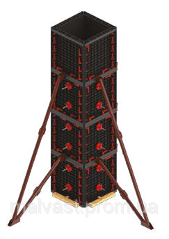 Пластикова опалубка для колон квадратна 300*300 мм. h 3 м Geoplast