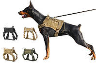 Тактический жилет-шлейка для собак Чёрный, размер M